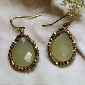 Elegant Gold Plated and Serpentine Teardrop Earrings